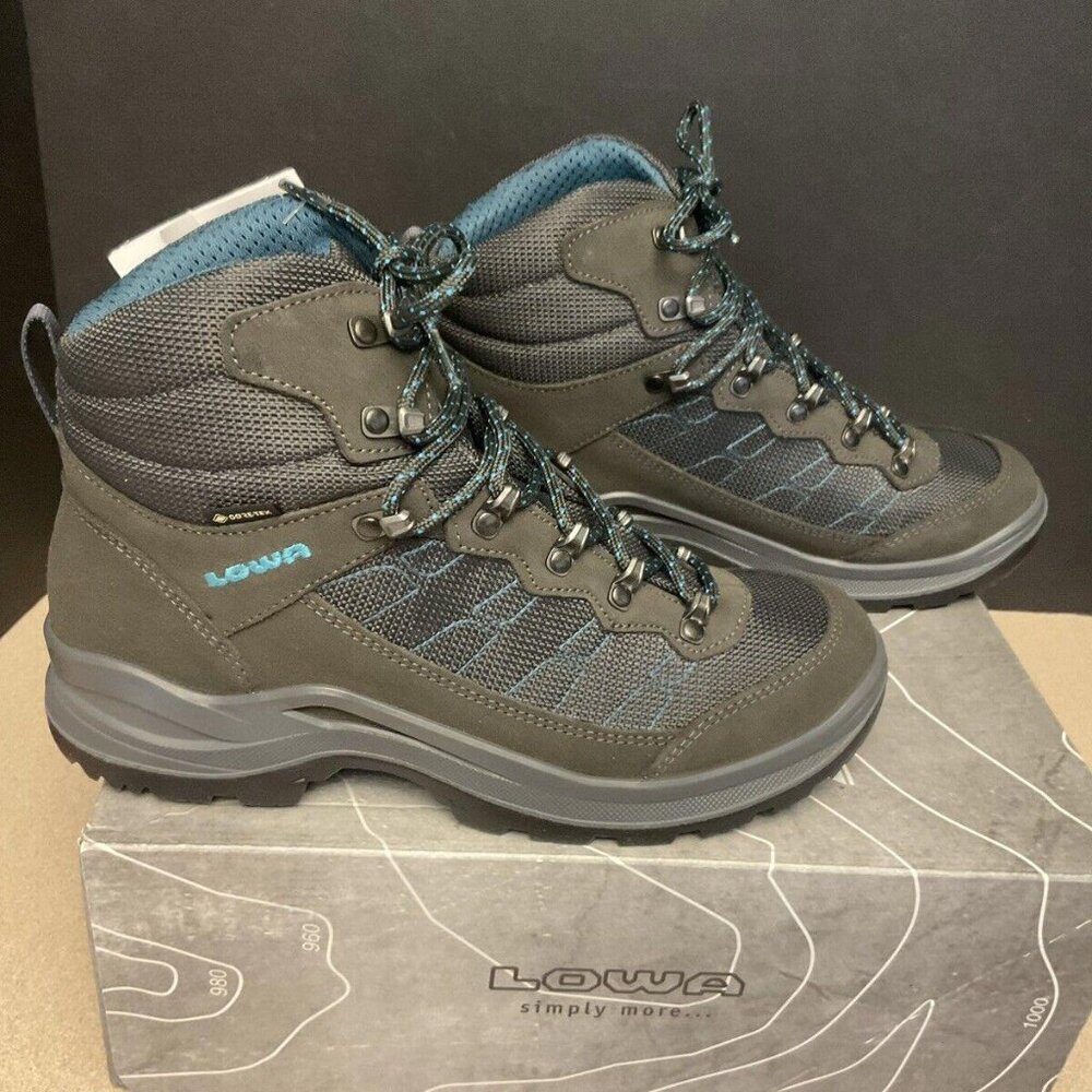 Lowa Gray and Blue Ankle Boots